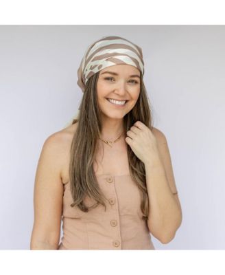 Women's Satin Striped Headscarf