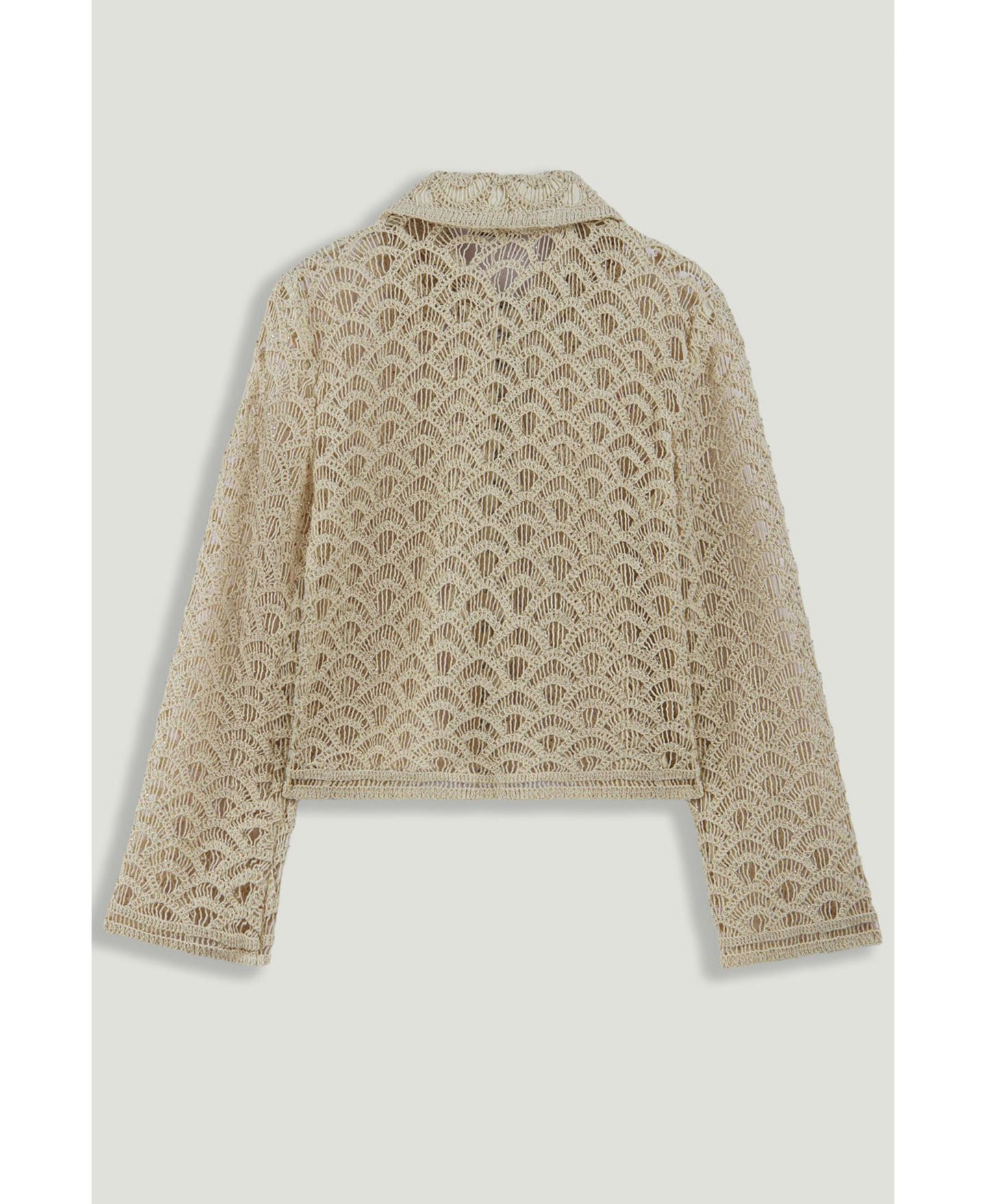 Женская куртка NOCTURNE Cropped Lace, цвет: Белый — фото 8