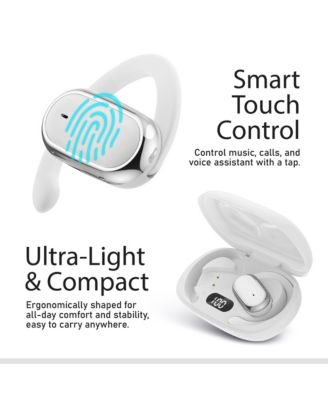Open Ear Wireless Earbuds with Smart Digital Display and Over Ear Hooks