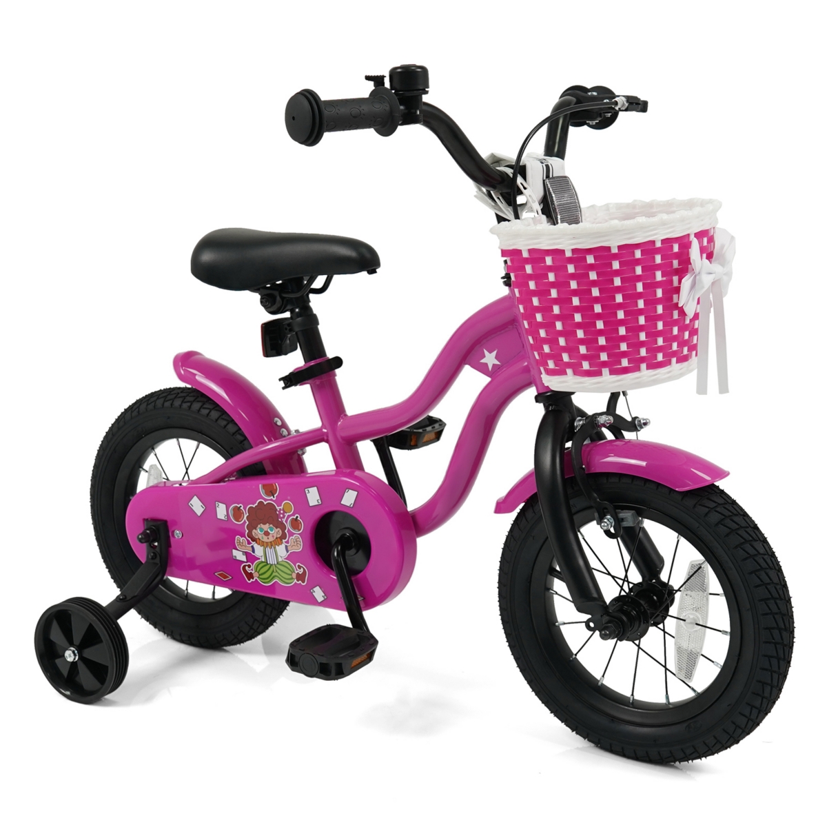 Slickblue Kids Ride On Bike with Training Wheels