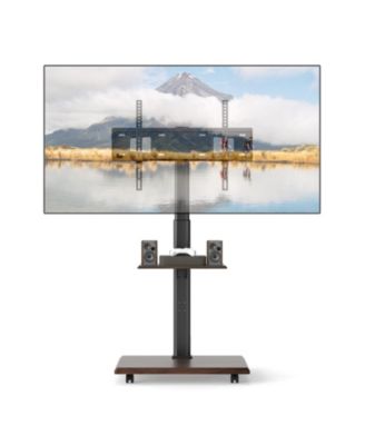 Rolling Mobile TV Cart with Height-Adjustable Mount for 32-75 Inch TVs