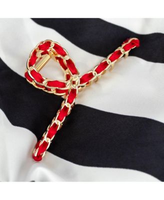 Women's Raffia Looped Hair Claw Clip