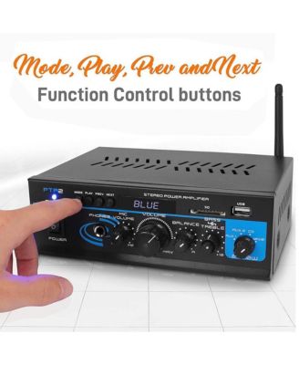 Mini Stereo Power Amplifier with Bluetooth, USB, SD and FM