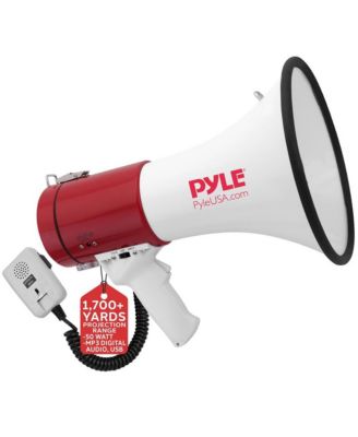Megaphone Speaker with Talk & Siren Modes, Handheld Microphone, MP3,USB Reader, Aux Input