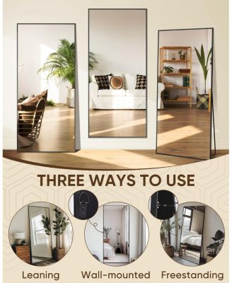 Full Length Mirror 71"x30" Oversized Floor Mirror for Living Room Cloakroom Rect Style