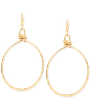 image of Robert Lee Morris Soho Extra Large Gold-Tone Wire Gypsy Hoop Earrings