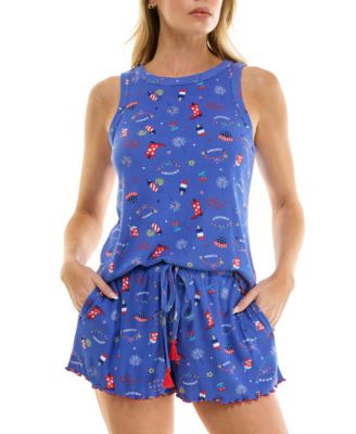 Women's Crewneck Top and Pull-On Shorts, 2-Piece Set