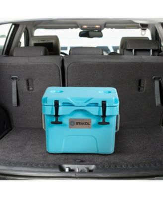 16-Quart Portable Insulated Hard Cooler with 4-Day Ice Retention and 2 Cup Holders