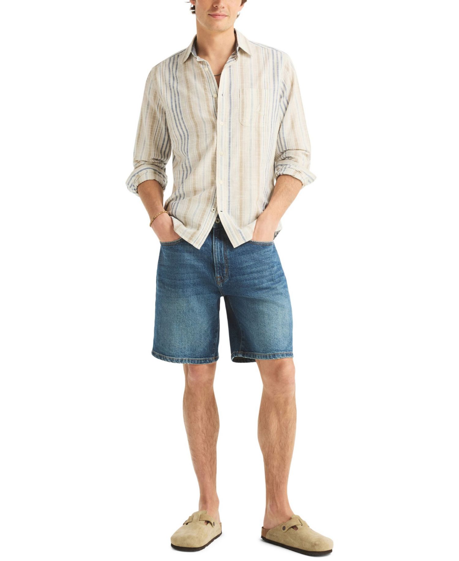 Men's Long-Sleeve Stripe Shirt