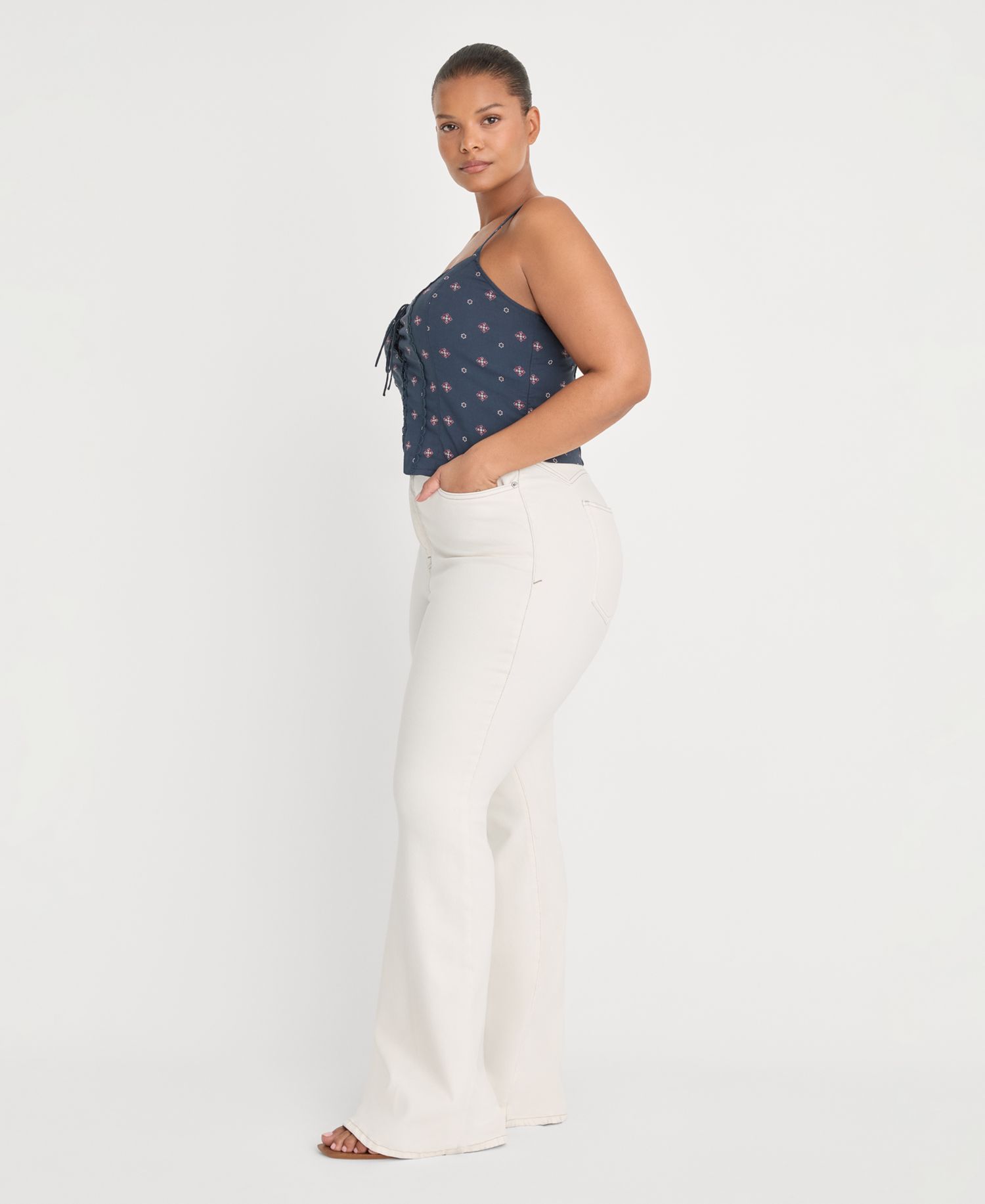 Women's Dolly Joleans Mid-Rise Flared-Leg Jeans