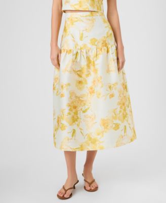 Women's Printed Midi Skirt