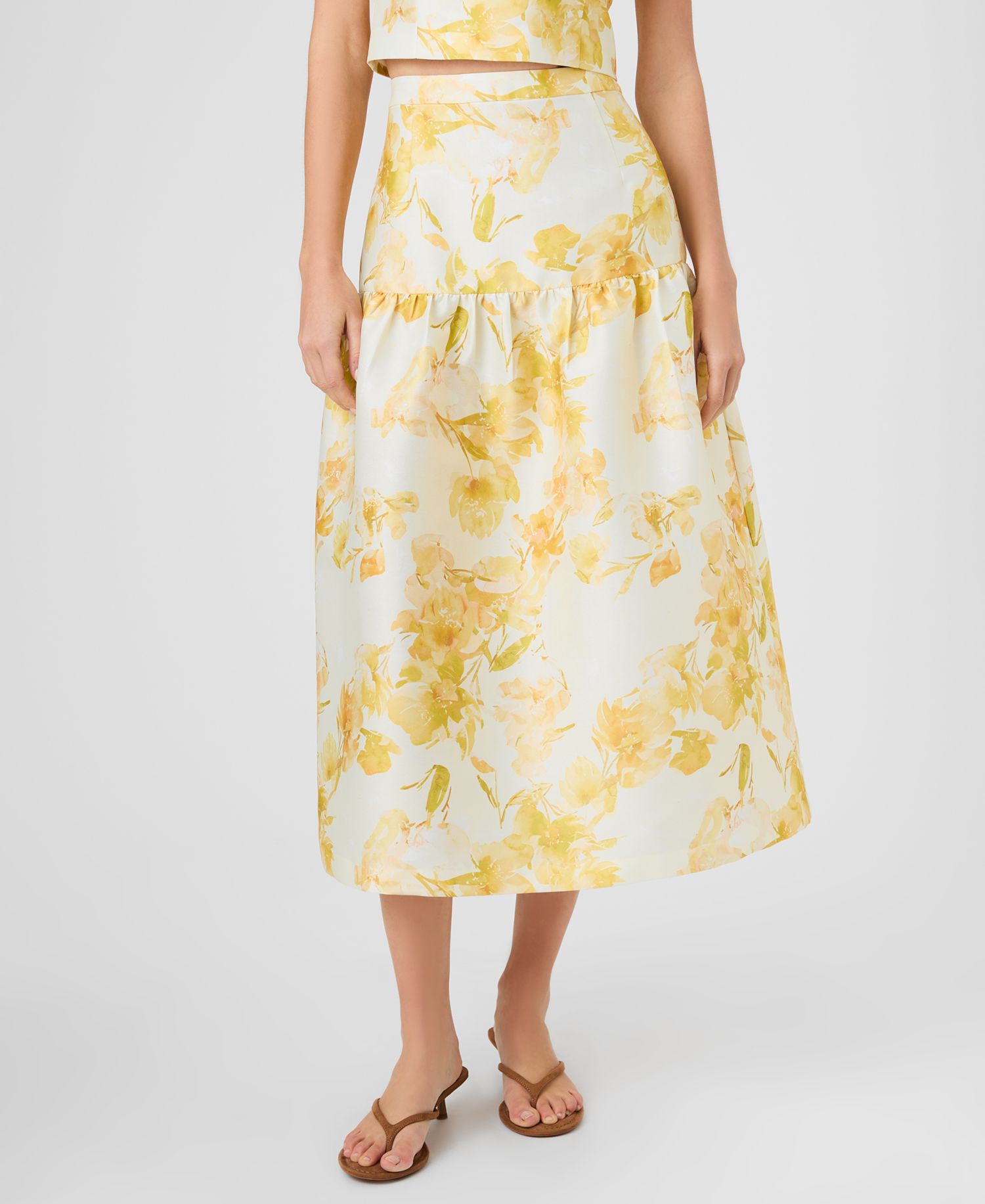 Women's Printed Midi Skirt