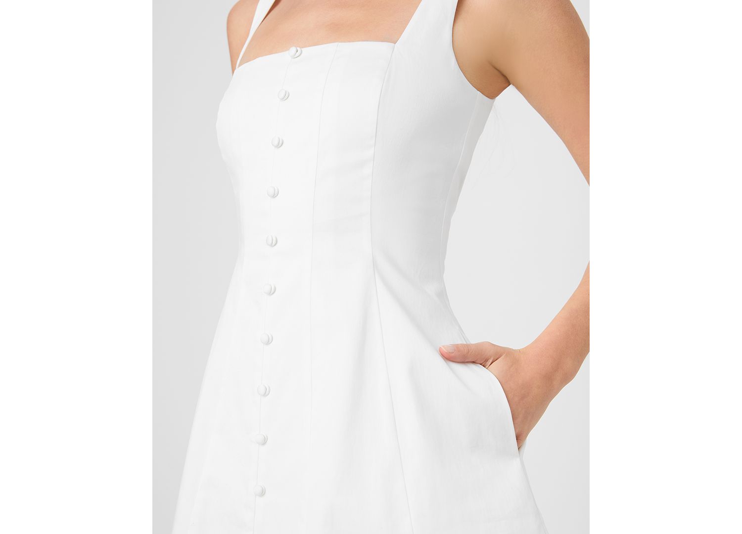 Women's Sleeveless Square Neck Mini Dress
