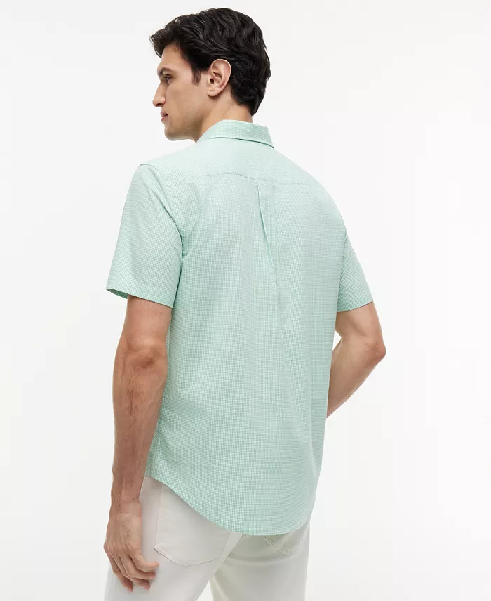 Men's Regular-Fit Flex Poplin Gingham Short-Sleeve Shirt - thumbnail 4