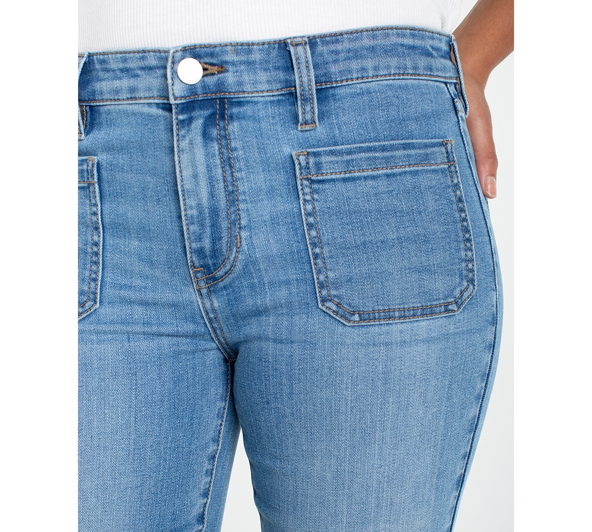 Liverpool Los Angeles Petite Mid-Rise Capri Jeans