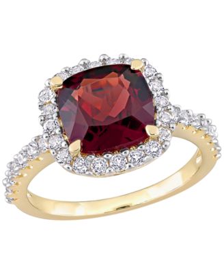 Citrine (2 ct. t.w.) & White Topaz (1 ct. t.w.) Ring in 18k Gold Flash Plated Sterling Silver (Also Available in Multi-Stones)