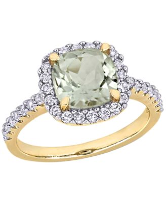 Citrine (2 ct. t.w.) & White Topaz (1 ct. t.w.) Ring in 18k Gold Flash Plated Sterling Silver (Also Available in Multi-Stones)
