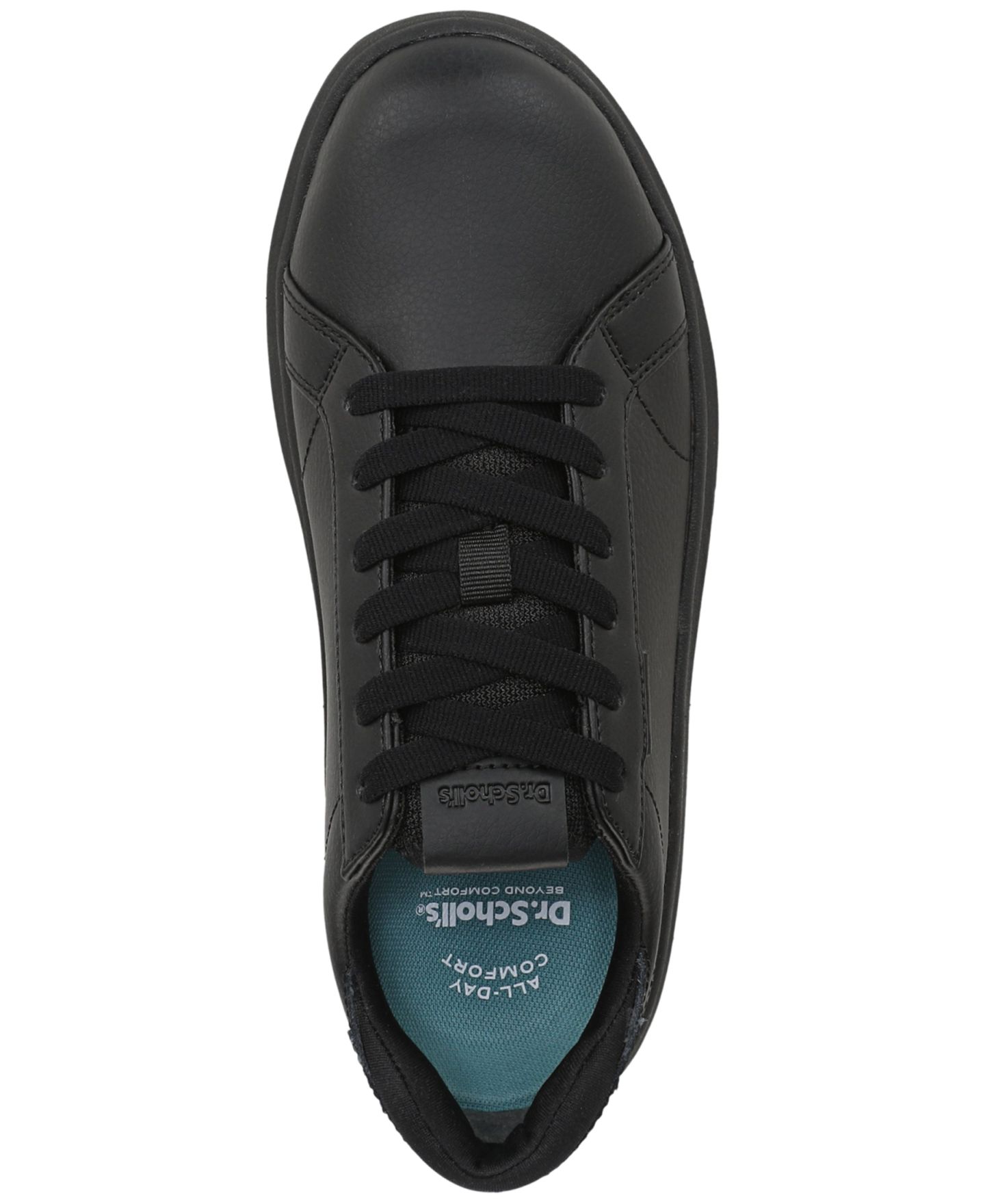 Женские кроссовки Dr. Scholl's All Good Slip Resistant Lace-Up, цвет: Чёрный кожаный — фото 4