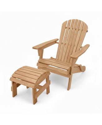Grand Collection Folding Large Size Adirondack Chair Pine Wood