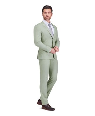 Men's 2 Piece 4 Way Stretch Notch Lapel Slim Fit Suit