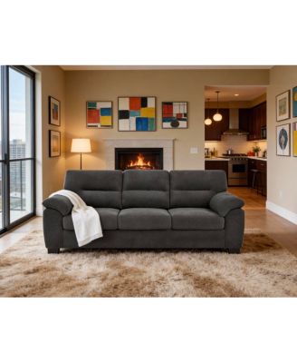  3 Seater Sofa Modern Textured Fabric Couch