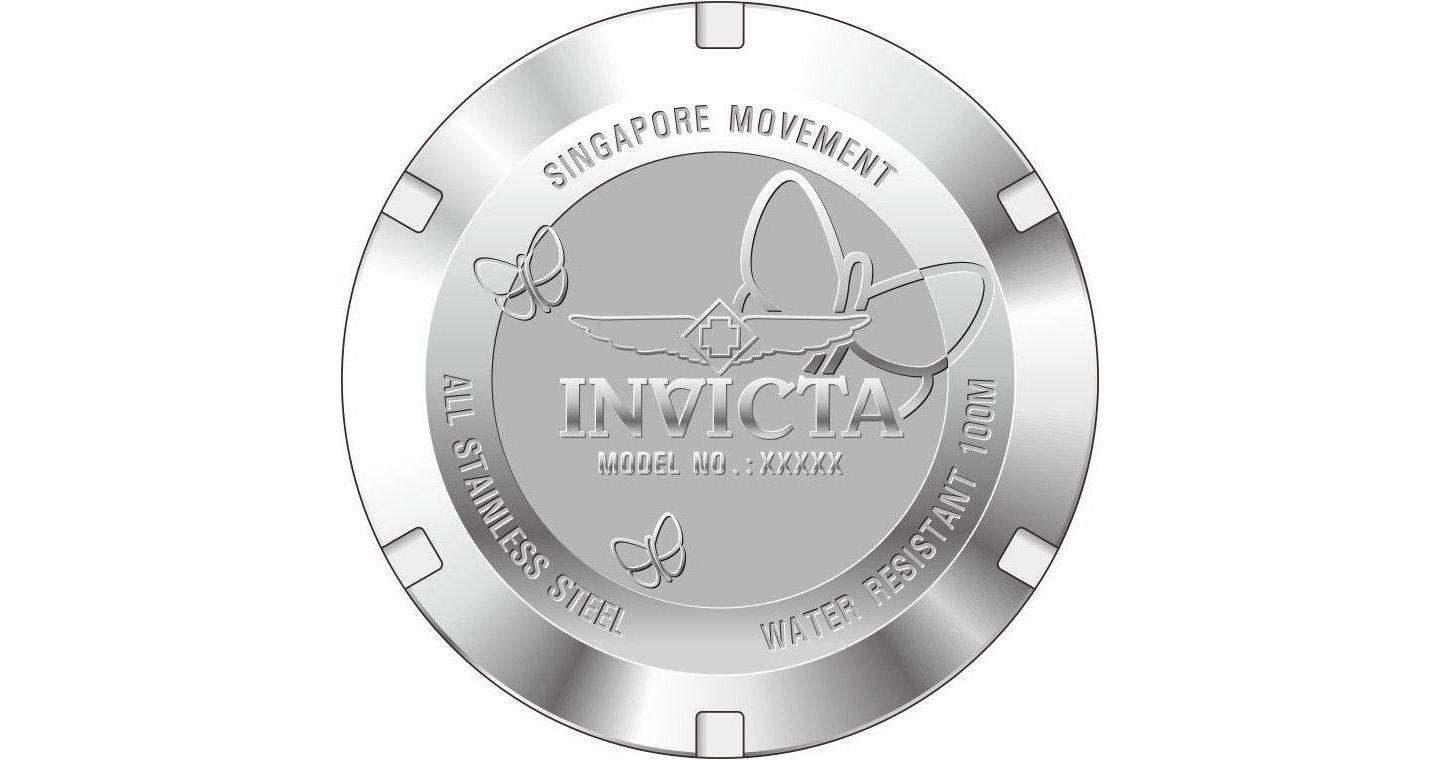 Мужские часы Invicta 12503 Angel Quartz 3 Hand Metallic Dial, цвет: Нержавеющая сталь — фото 3