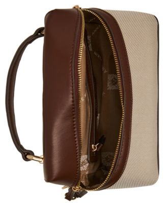 Small Canvas Convertible Train Case Handbag