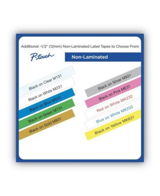 M2312PK M Series 0.47 in. x 26.2 ft. Tape Cartridges for P-Touch Labelers (2/ Pack