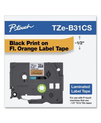 TZEB31CS 0.47 in. x 26.2 ft. TZe Laminated Removable Label Tapes
