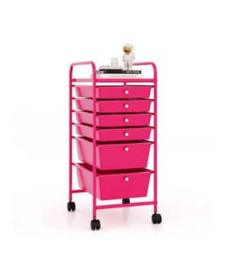 6-Drawer Rolling Storage Cart Organizer with Steel Frame