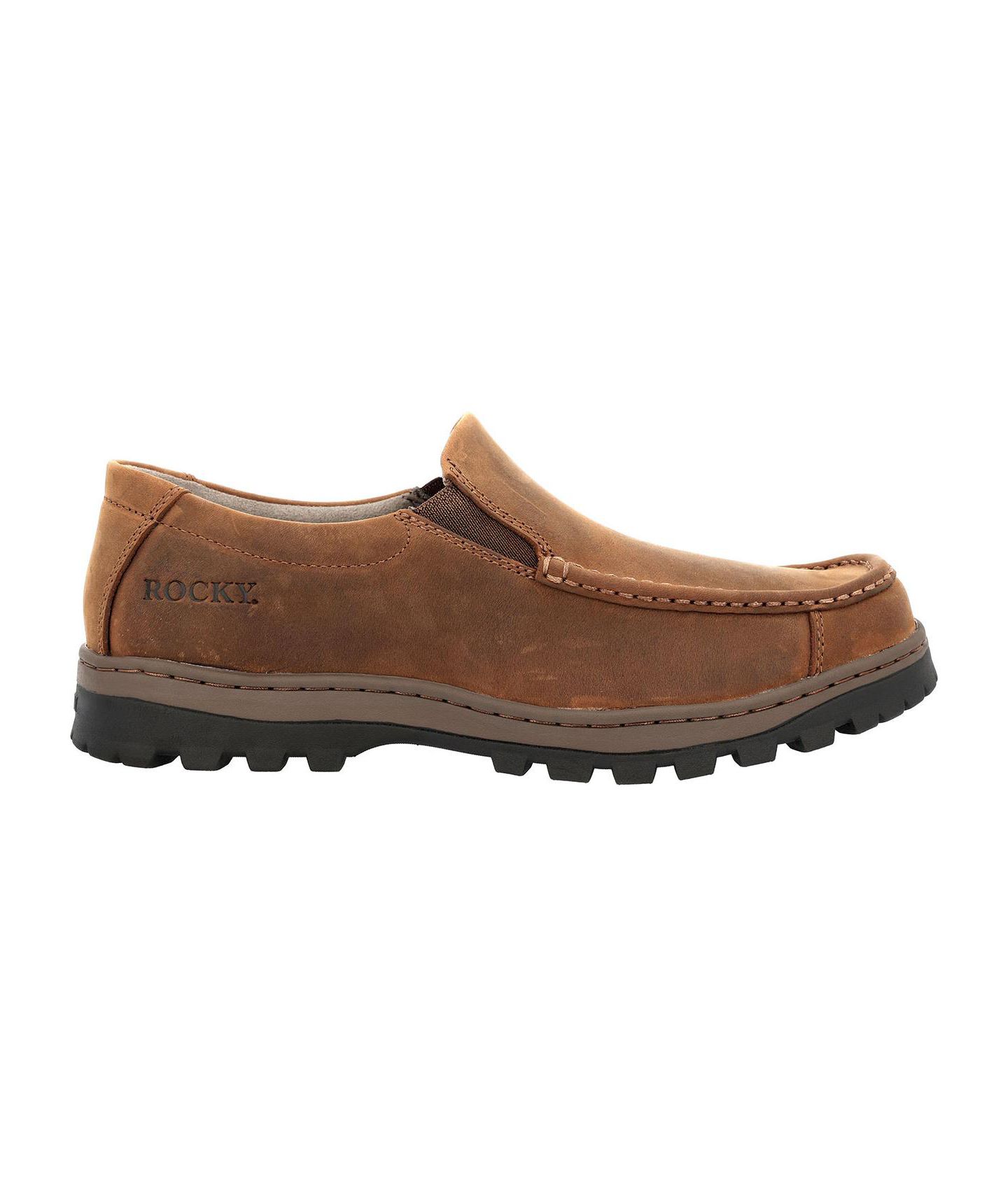 Мужские туфли ROCKY Outback LTE Moc Toe Loafer Outdoor, цвет: Коричневый — фото 2