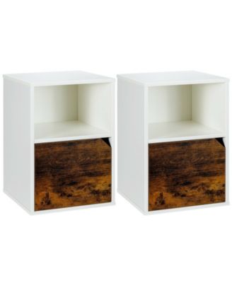 Set of 2 Nightstands Side End Table for Living Room