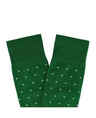 Men's Leo Polka Dot Mercerized Cotton Mid-Calf Socks