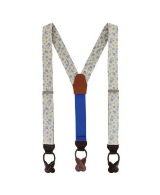 Men's Weldon Floral Silk Suspenders and Bow Tie Bundle