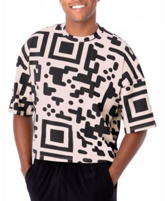 Men's QR Code Cropped Boxed T-shirt