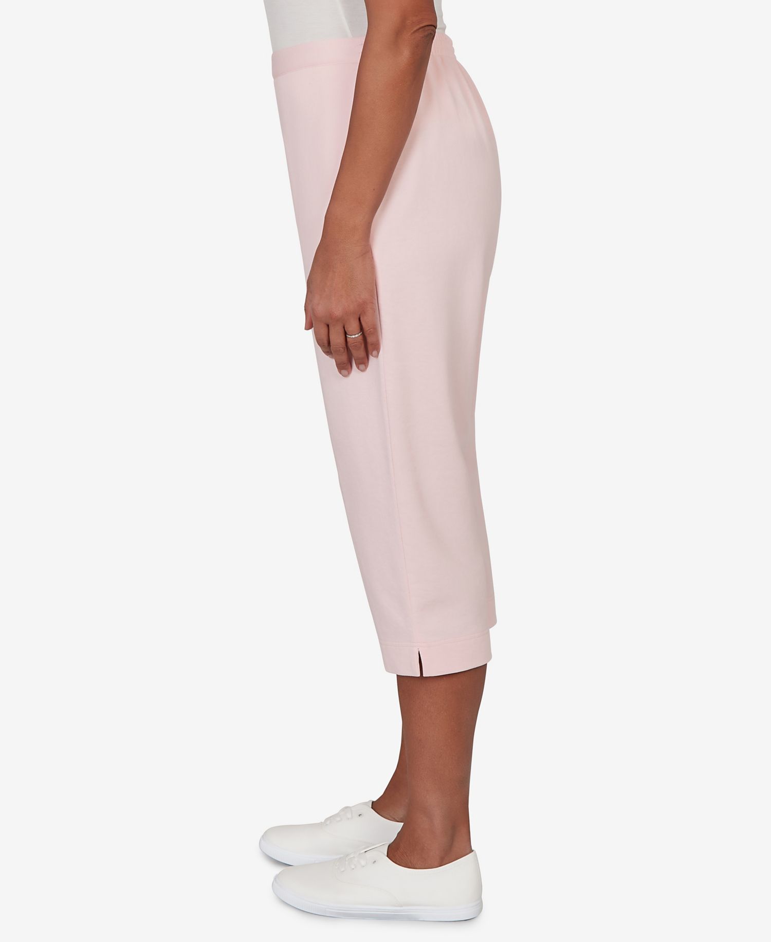 Women's Classic Everyday French Terry Flat Front Capri Pants