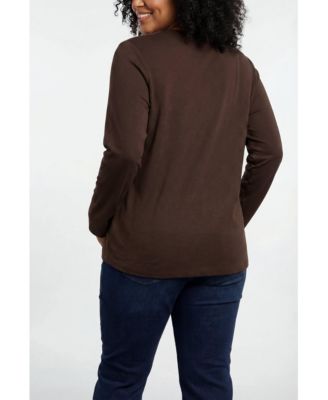 Women's Plus Size Perfect Long-Sleeve Crewneck Tee
