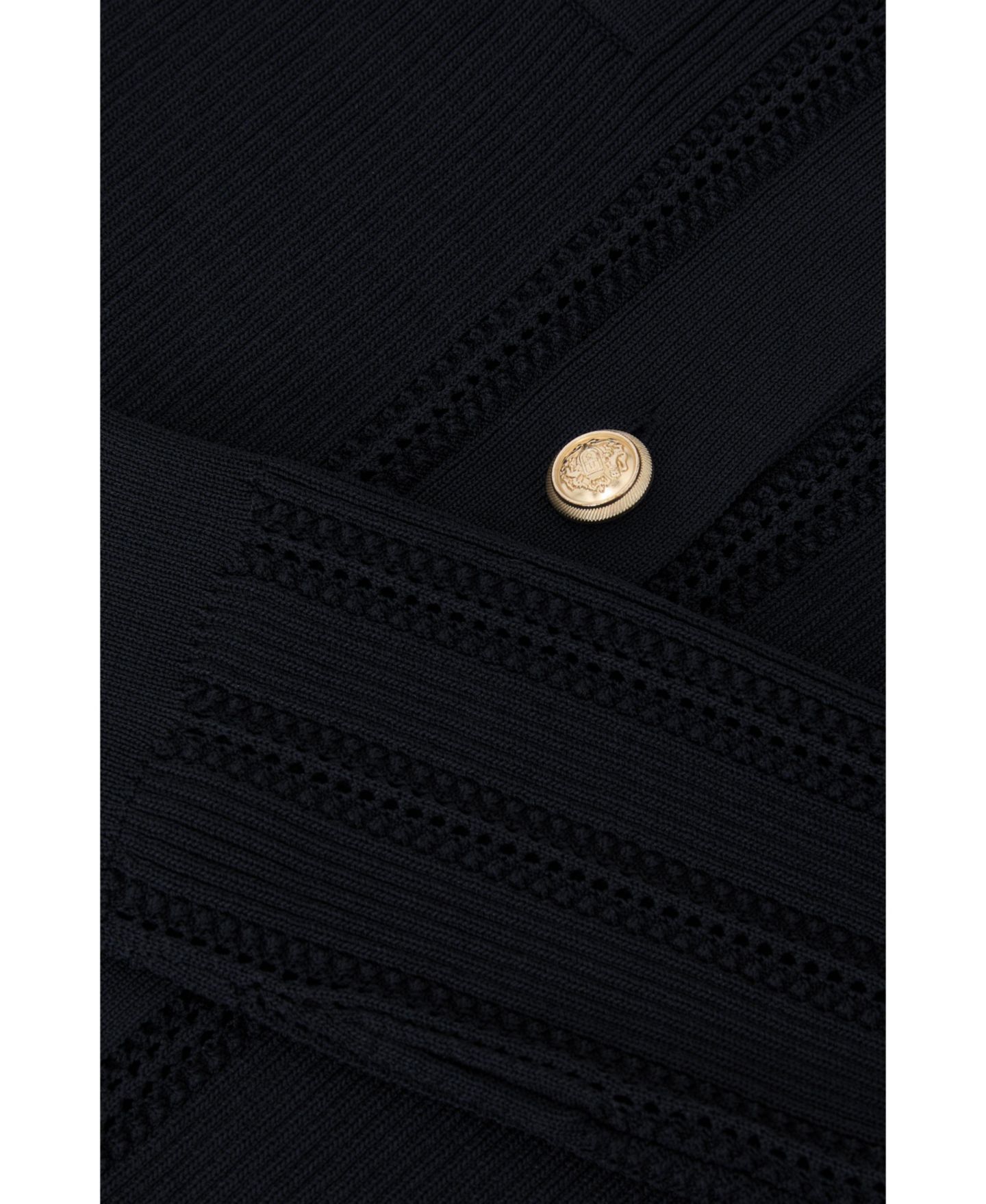 Женский топ REISS Harri Button-Through Knitted with Collar — фото 5