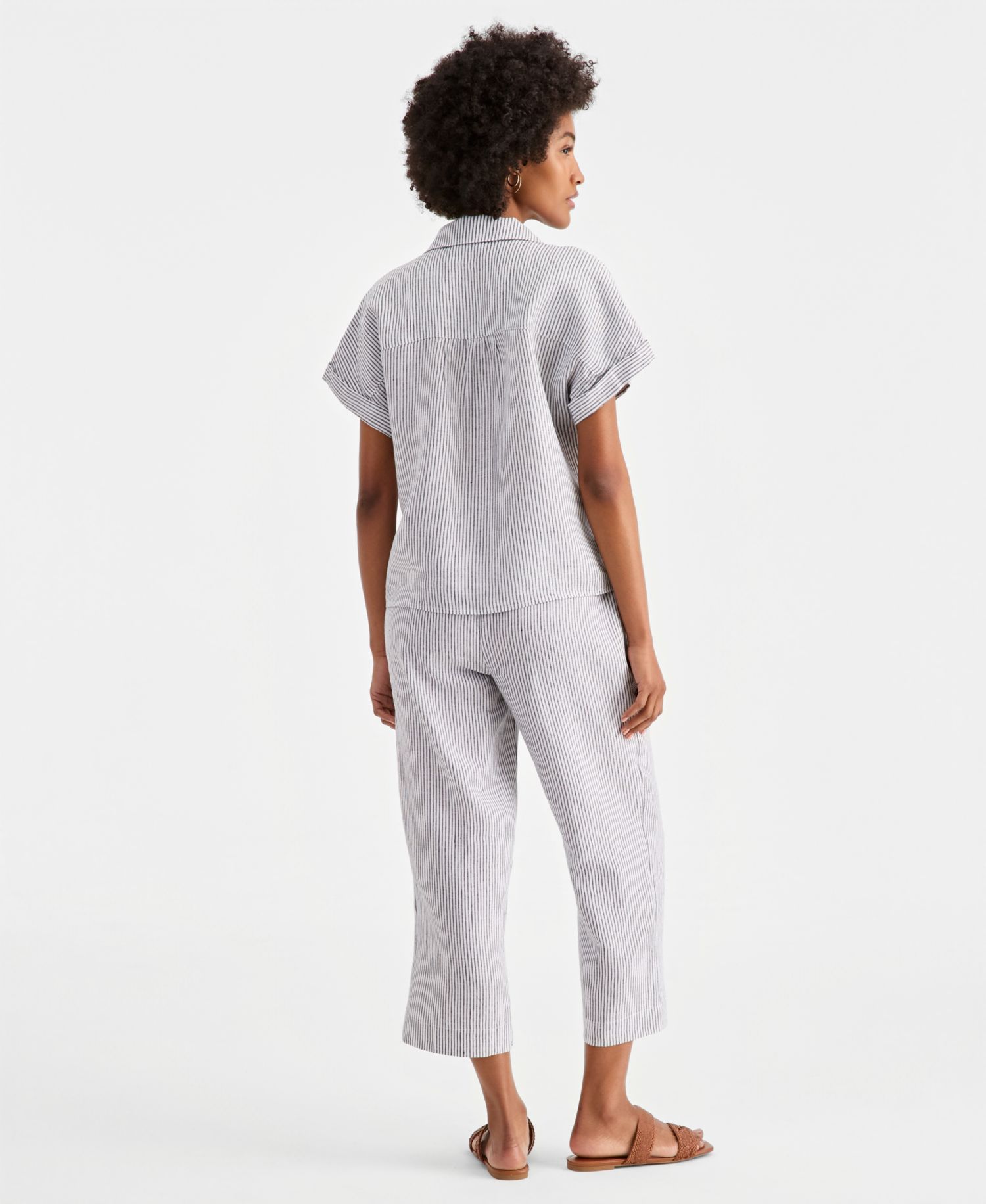 Women's Lined Printed Cropped Pants
