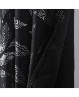 Bexley Foil Jacquard Polyester Window Curtain Grommet Panel 52" x 84"