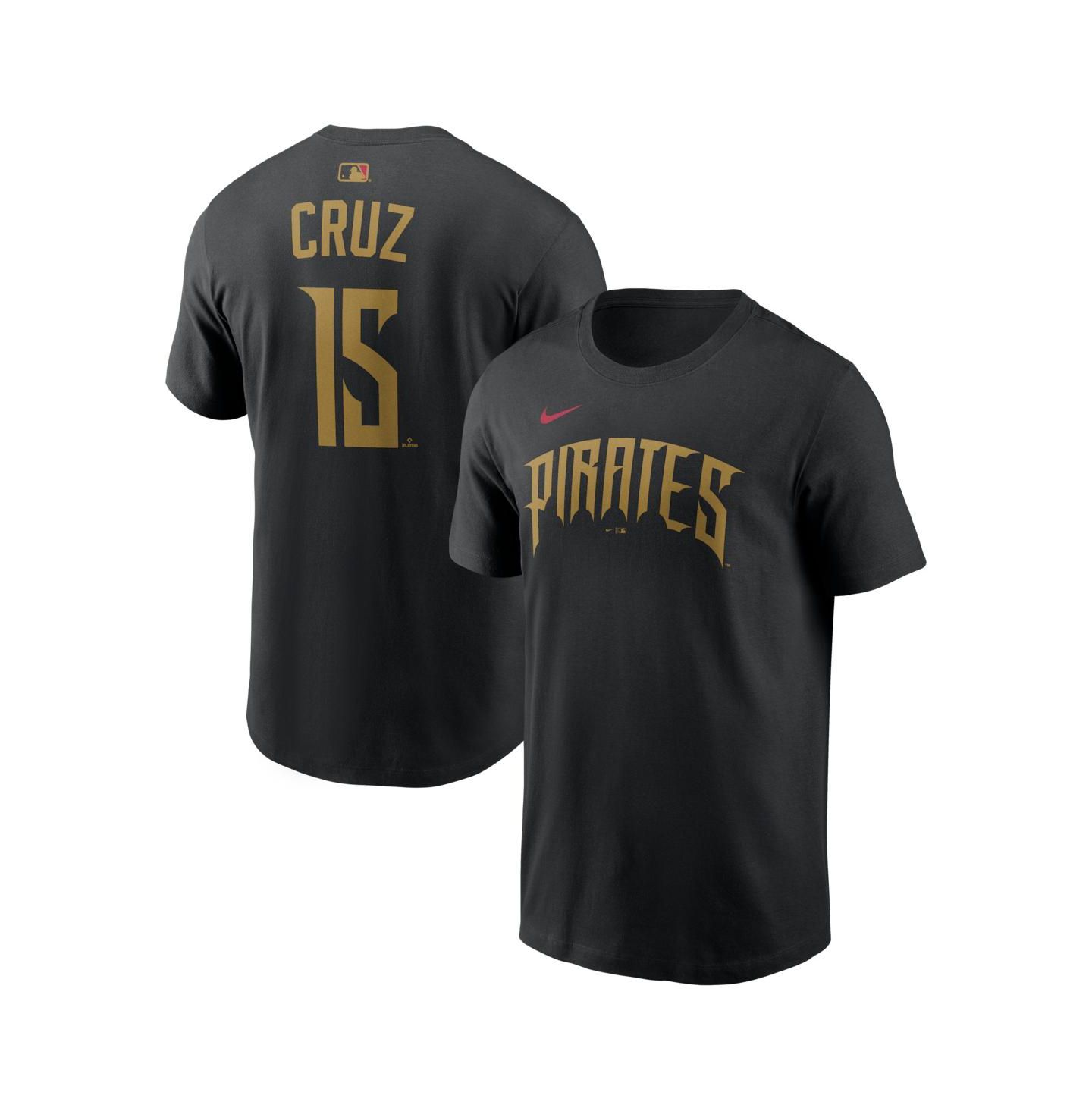 Мужская футболка Nike Oneil Cruz Black Pittsburgh Pirates 2026 City Connect Name & Number — фото 1