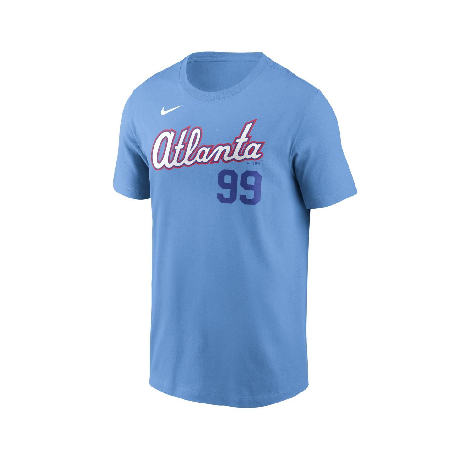 Men's Spencer Strider Powder Blue Atlanta Braves 2026 City Connect Name & Number T-Shirt