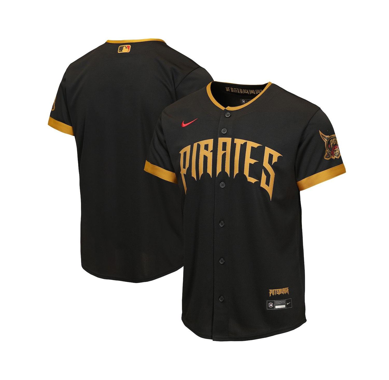 Big Boys and Girls Black Pittsburgh Pirates 2026 City Connect Stadium Jersey
