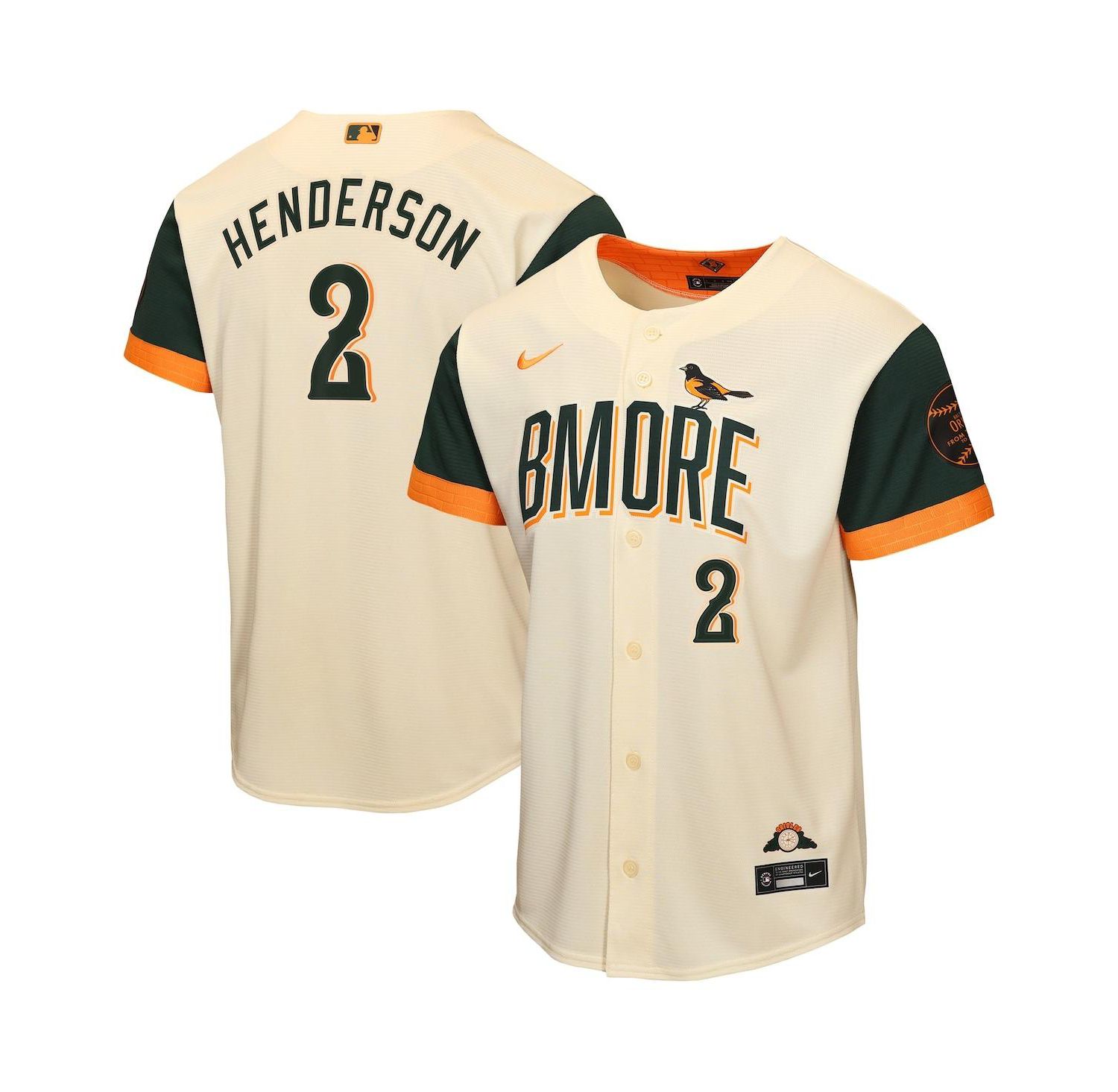 Big Boys and Girls Gunnar Henderson Cream Baltimore Orioles 2026 City Connect Stadium Jersey