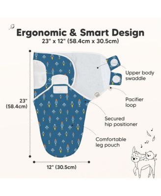 3pk Soothe Baby Swaddle, Organic Baby Swaddle Sleep Sacks, Newborn, Infant Swaddle Sack