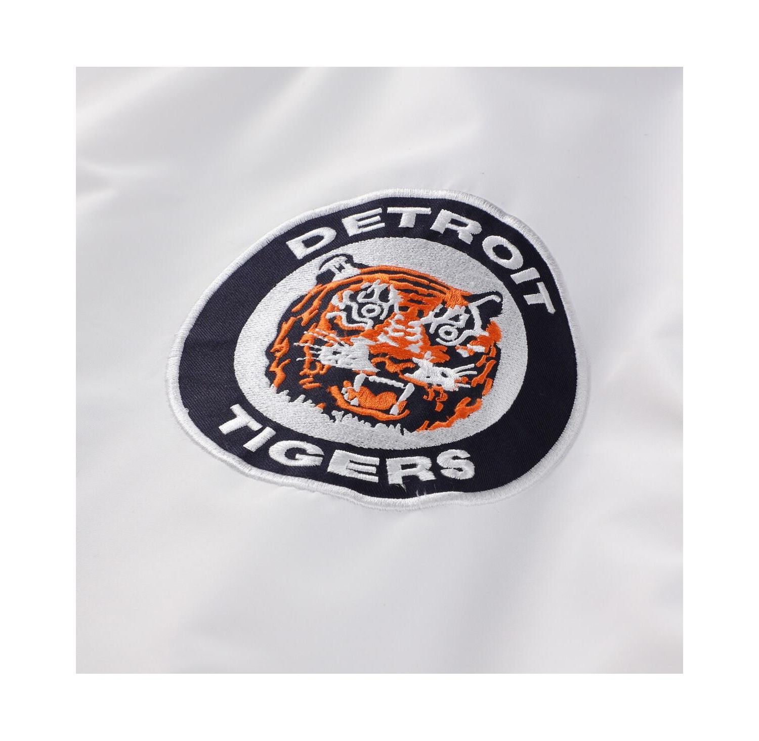 Mitchell Ness Men's White Detroit Tigers Big & Tall Full-Snap Hooded Jacket