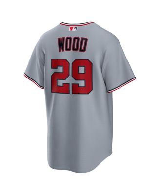 Men's James Wood Gray Washington Nationals Road Replica Jersey