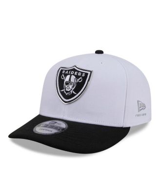 Men's White/Black Las Vegas Raiders 2026 NFL Draft Pre-Curved 9FIFTY Snapback Hat