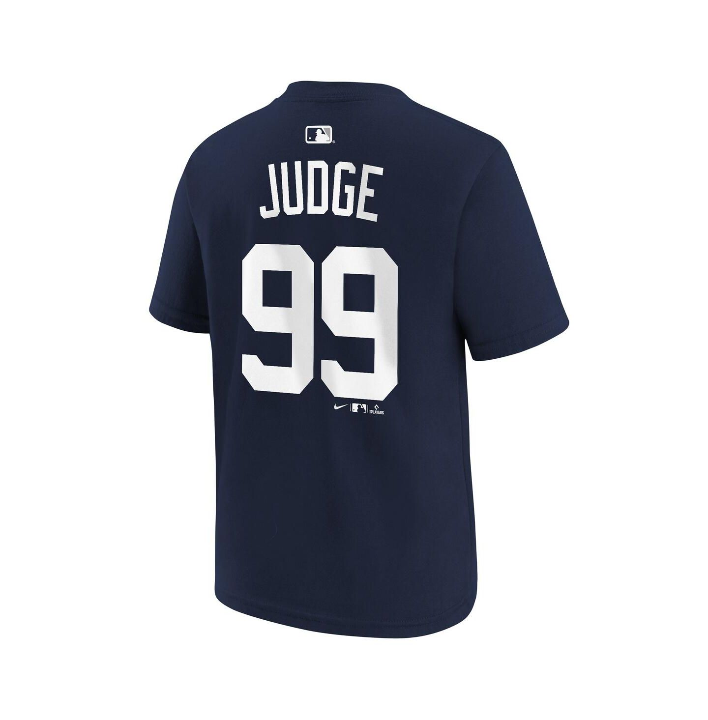 Детская футболка Nike Aaron Judge Navy New York Yankees Name & Number — фото 3