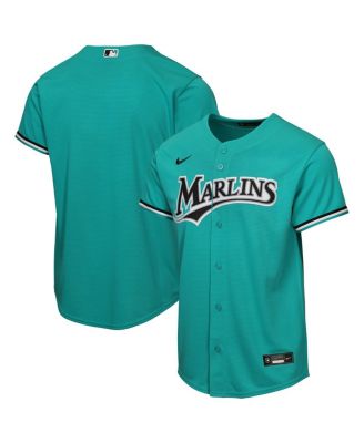 Big Boys and Girls Teal Miami Marlins Alternate Replica Jersey